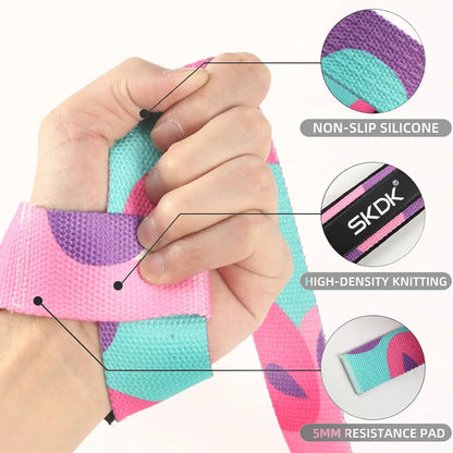 Non-Slip Silicone Weightlifting Deadlift Straps with Wrist Guards, Ideal for Gym Workouts, Strength Training Accessories for Men & Women, Fitness Bands