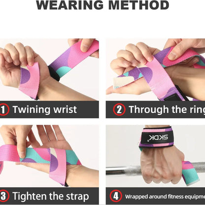 Non-Slip Silicone Weightlifting Deadlift Straps with Wrist Guards, Ideal for Gym Workouts, Strength Training Accessories for Men & Women, Fitness Bands