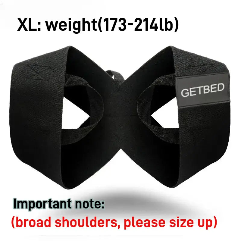 GETBED Elastic Shoulder Straps -Posture Support Straps for Men & Women, Gym & Exercise Equipment for Bench Presses,Training, Press Lifts, Chest Straightening, Posture Fix, Back Correction - Home/Office Use (S-XXL)