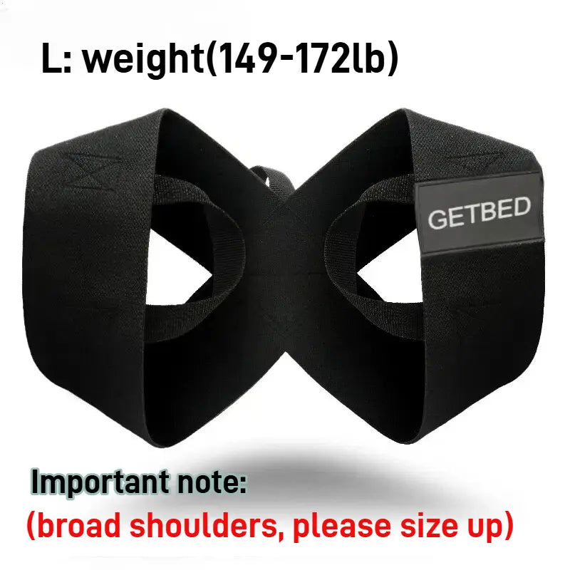 GETBED Elastic Shoulder Straps -Posture Support Straps for Men & Women, Gym & Exercise Equipment for Bench Presses,Training, Press Lifts, Chest Straightening, Posture Fix, Back Correction - Home/Office Use (S-XXL)