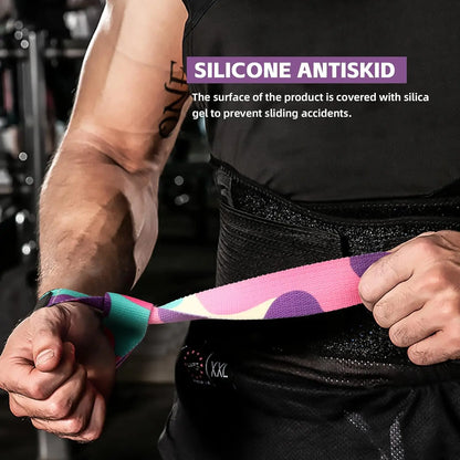 Non-Slip Silicone Weightlifting Deadlift Straps with Wrist Guards, Ideal for Gym Workouts, Strength Training Accessories for Men & Women, Fitness Bands