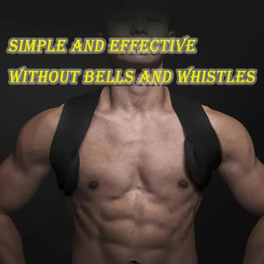 GETBED Elastic Shoulder Straps -Posture Support Straps for Men & Women, Gym & Exercise Equipment for Bench Presses,Training, Press Lifts, Chest Straightening, Posture Fix, Back Correction - Home/Office Use (S-XXL)