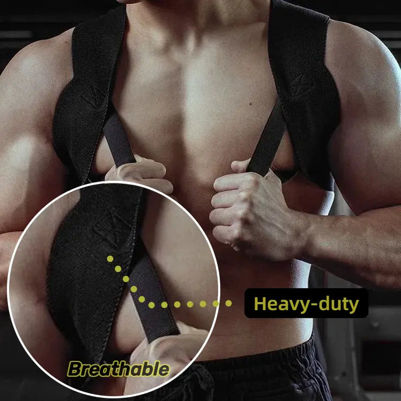 GETBED Elastic Shoulder Straps -Posture Support Straps for Men & Women, Gym & Exercise Equipment for Bench Presses,Training, Press Lifts, Chest Straightening, Posture Fix, Back Correction - Home/Office Use (S-XXL)