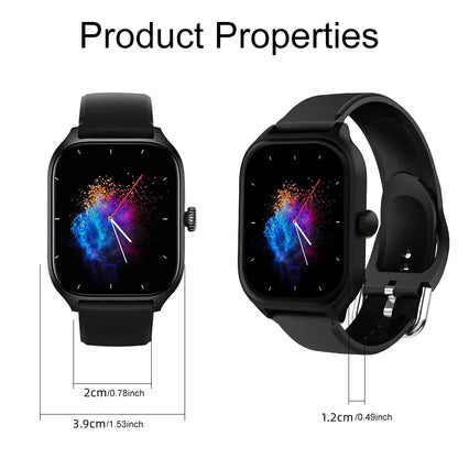 H9 Max Men Women Sports Watch, Fitness Smart Watch, Digital Smart Watch, 2.01 Inch Dial, Calls, Music, Calculator, Silicone Charging, USB, Message Preview, DIY Dial, Weather, Compatible with Android & Ios Phone, Waterproof Smart Watch